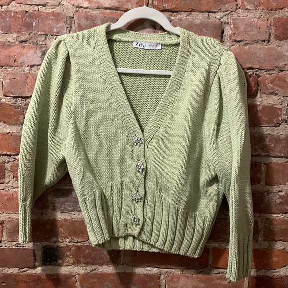 Zara Pastel Green Sweater - Picture 3 of 5